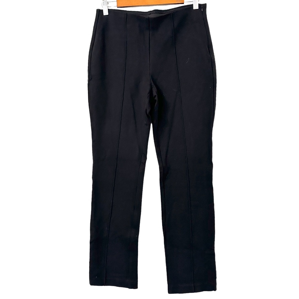 CHICO'S Women’s Black Ponte Stretchy Straight Leg Pants Size 0 / XS